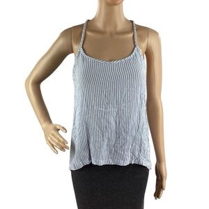 P.J. Salvage Blue Striped Racerback Sleep Tank Top Size M